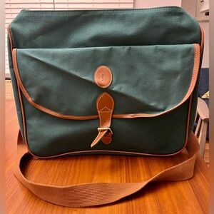 Ralph Lauren Green and Brown Men's Messenger Bag